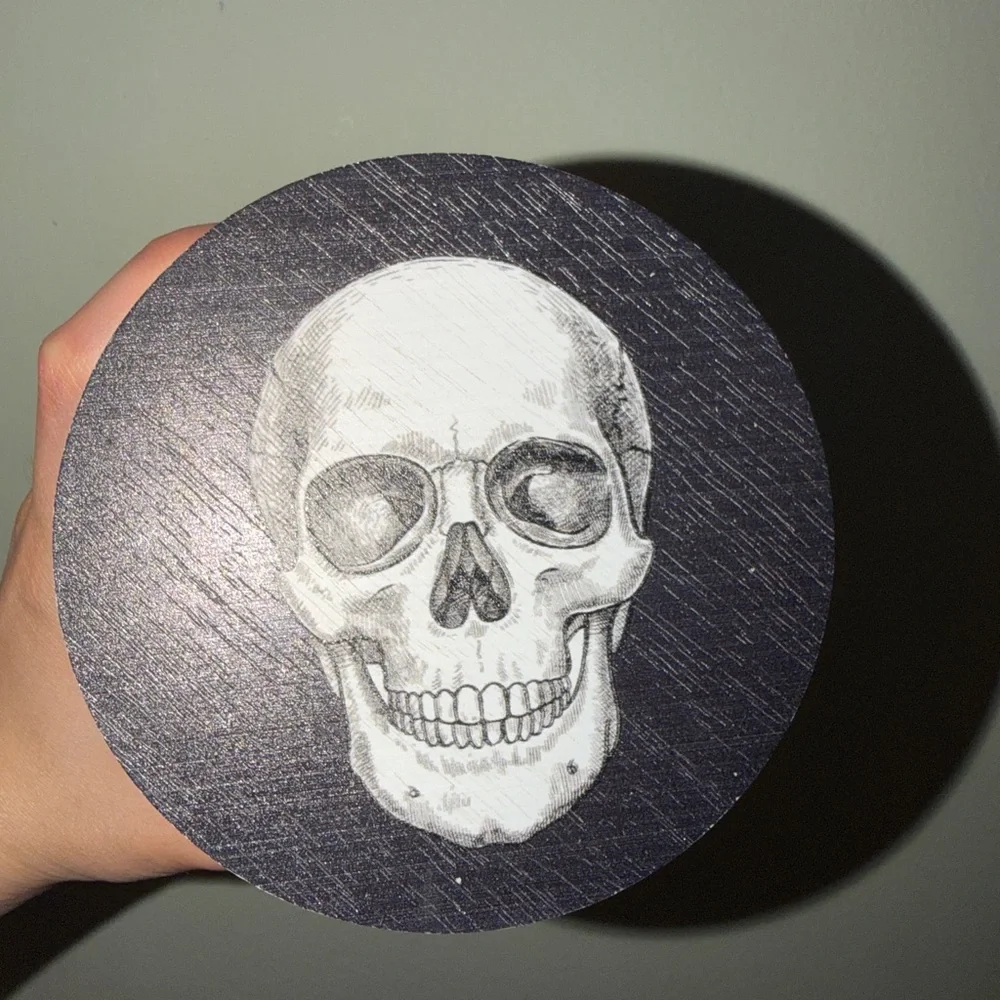 Sand + Fog Black Skull Lid Scented Candle - Skeleton Bones